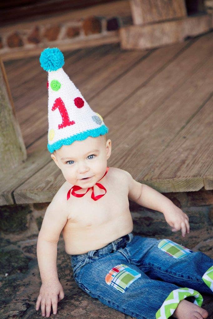 White Crocheted Birthday Handmade Heirloom Baby Gift Hat