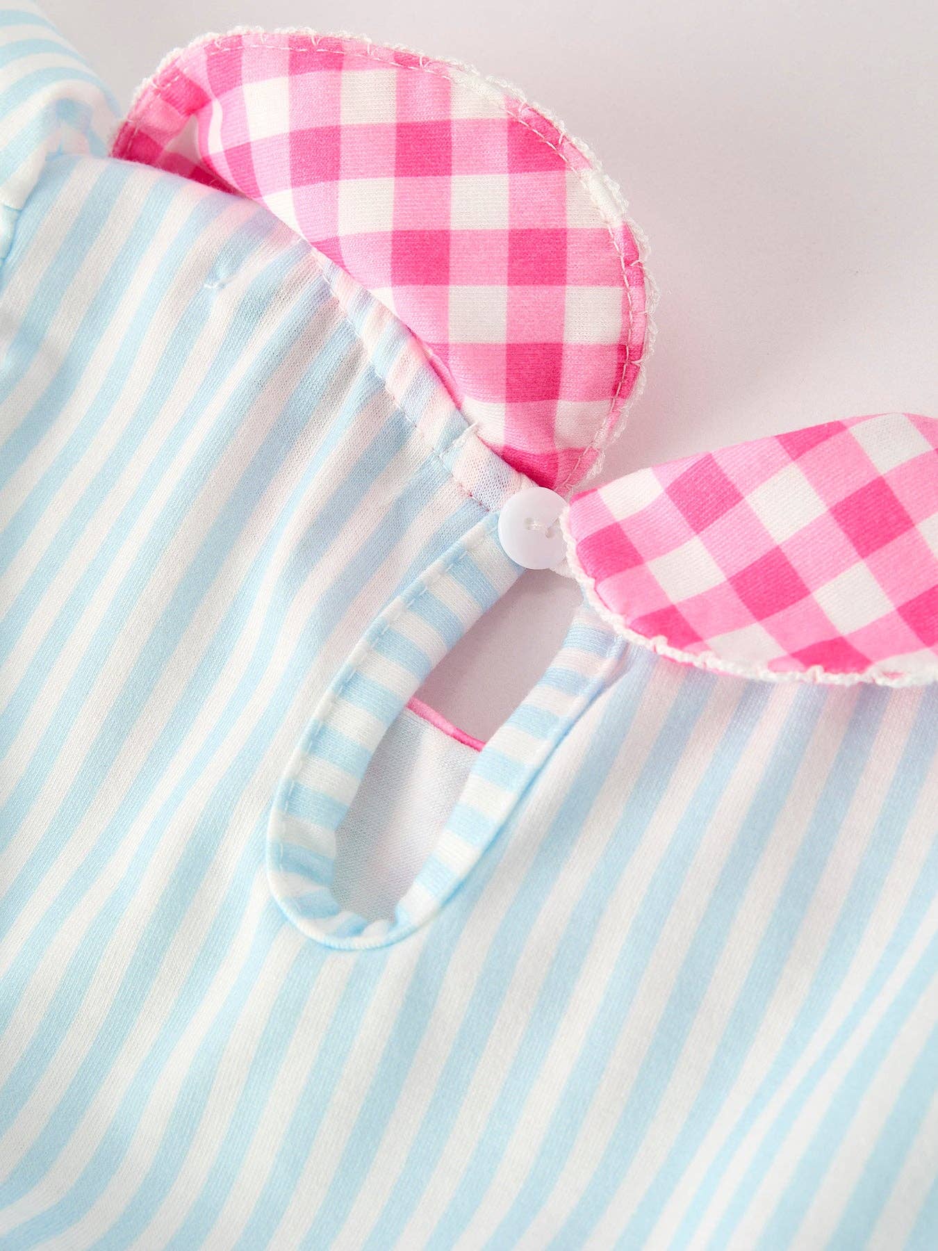 Back To School Girls Striped lapels Bow Dress