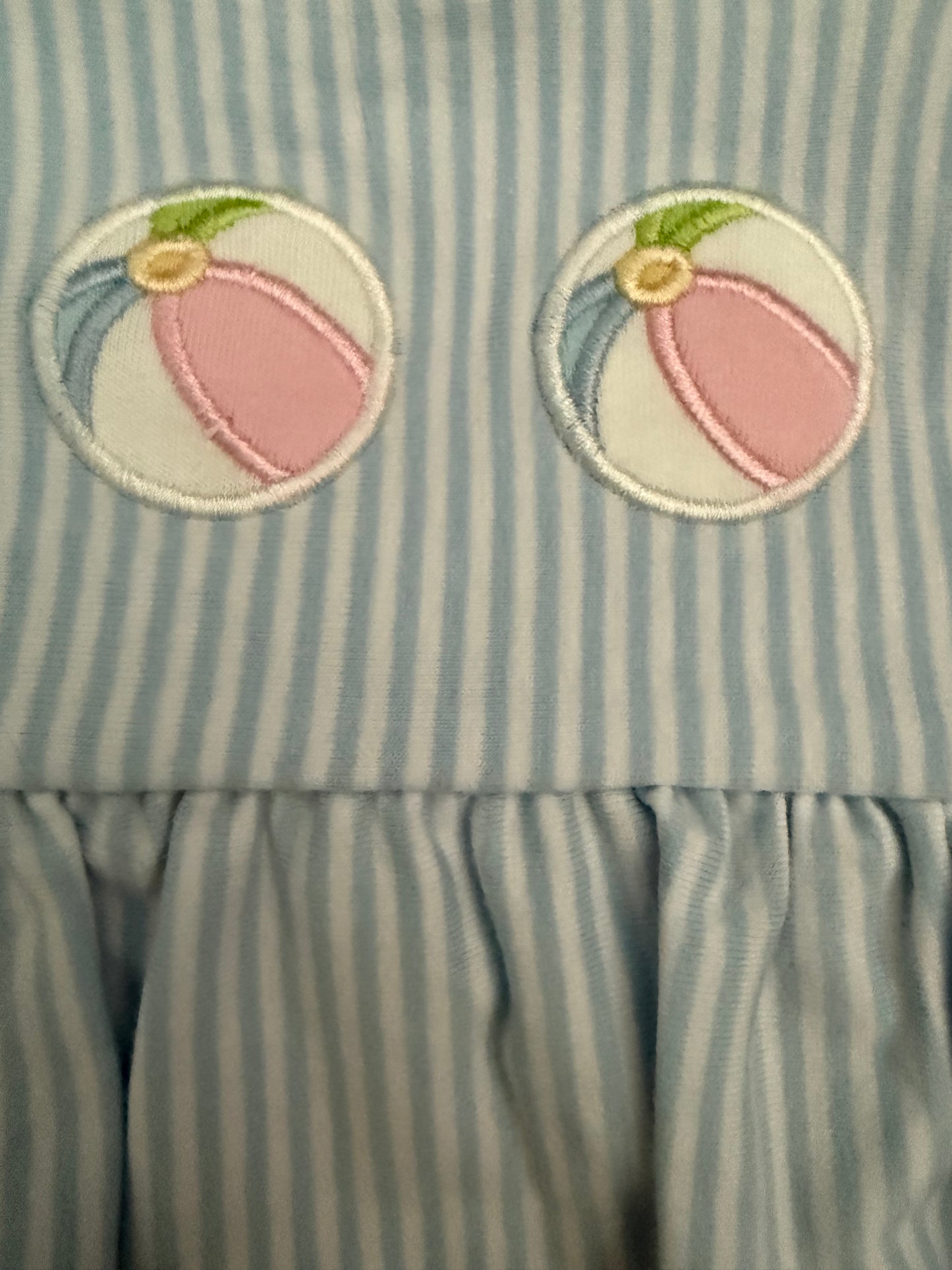 Beach ball bubble embroidered romper