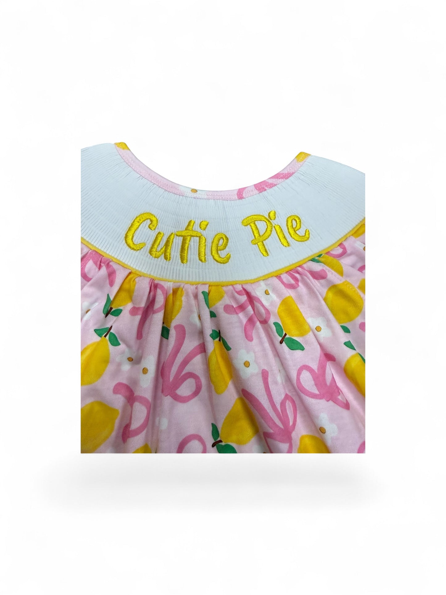 Cutie Pie Smocked Lemon Dress