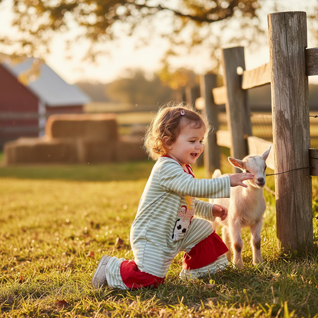 Farm friends ruffle romper