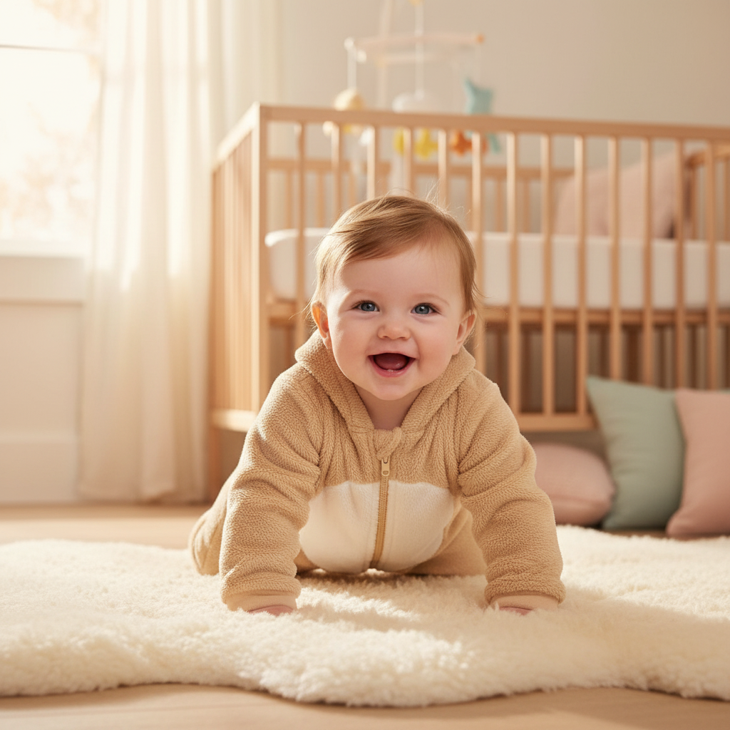 Baby bear soft hoodie bodysuit