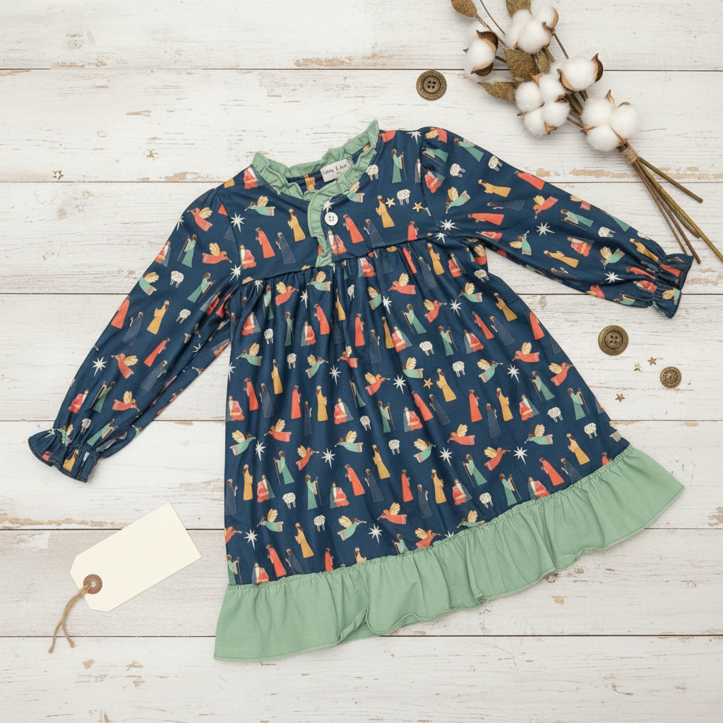 Three Kings Christmas ruffle dress