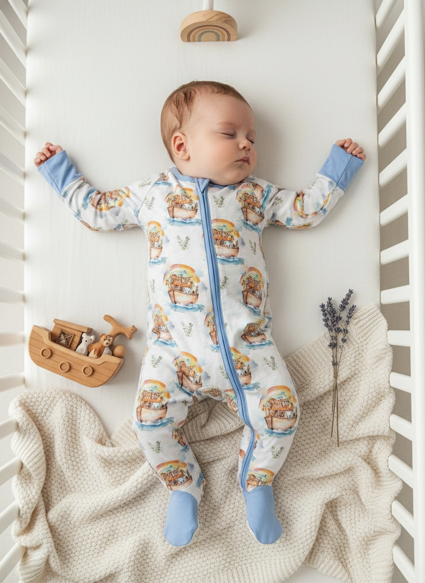 Noah's Ark bamboo pajamas
