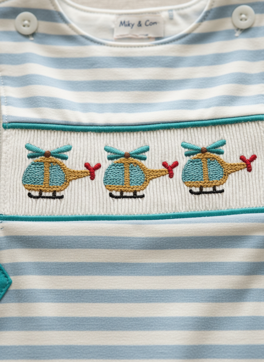 Helicopter Stripe Jonjon Romper