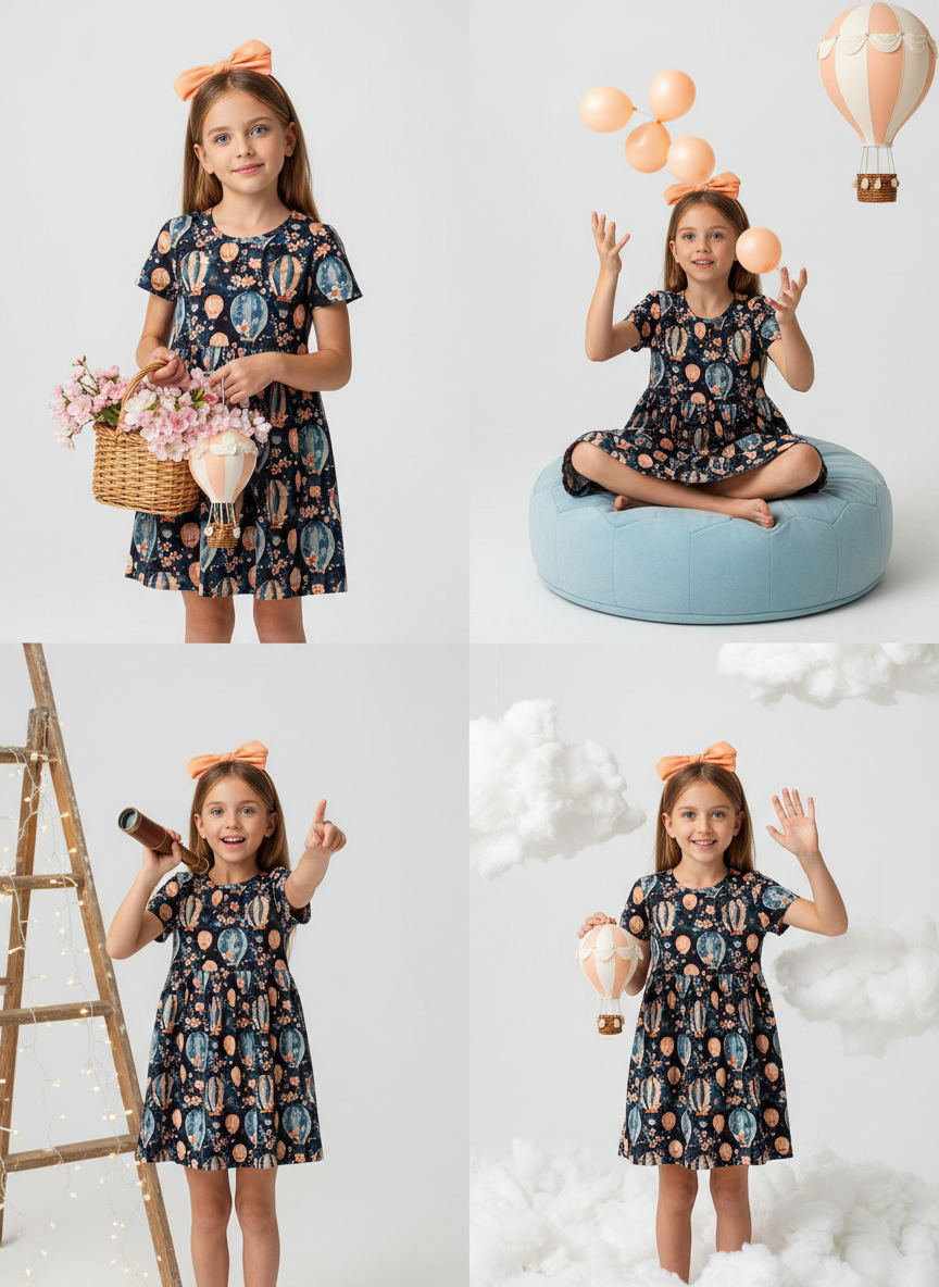 Pete and Lucy Hot Air Balloon dress