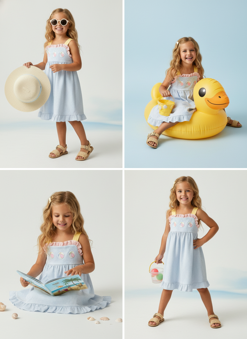 Beach ball color block sundress