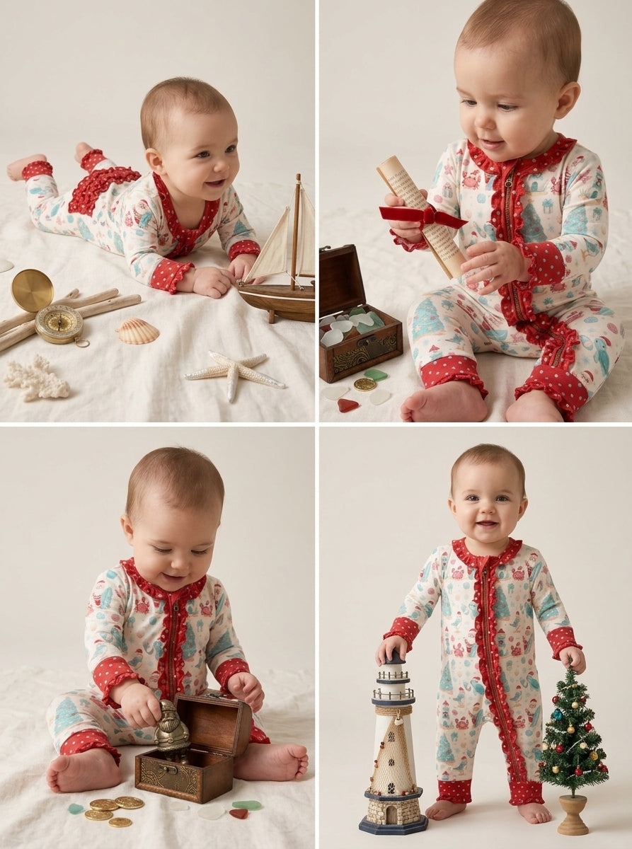 Holiday Bamboo Beach Christmas Zippie
