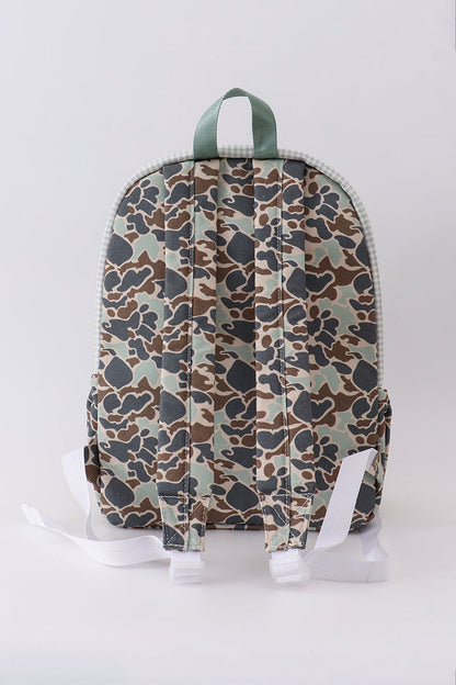 Camouflage bear print backpack