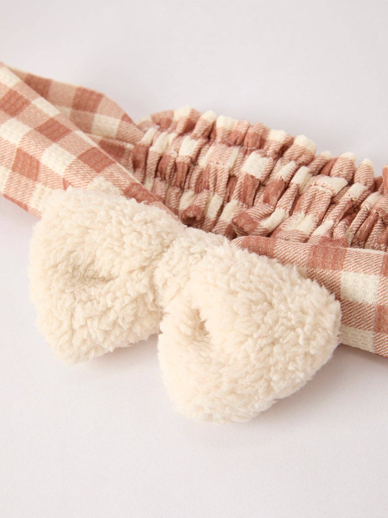 Thanksgiving Girls Fall Winter Furry Top Plaid Pants with Matching Headband