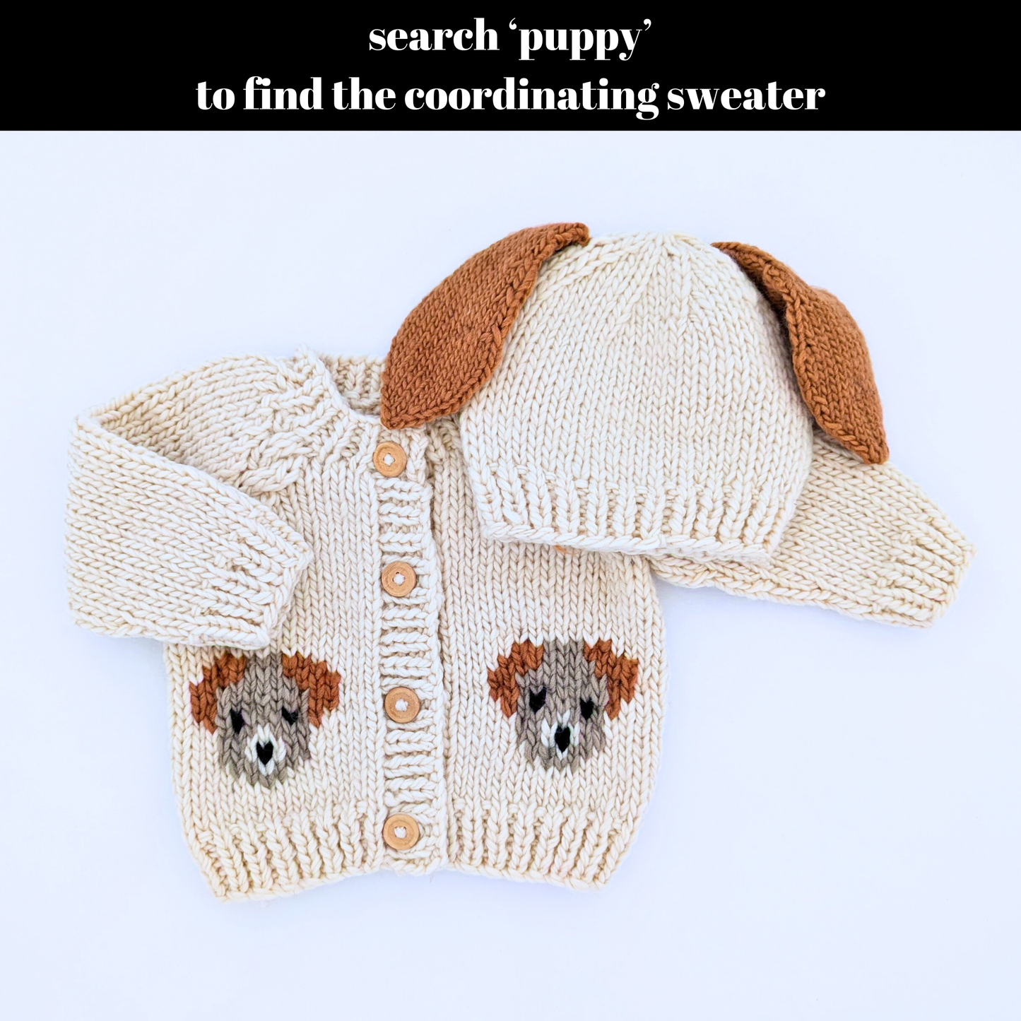Puppy Dog Beanie Hat for Baby & Kids