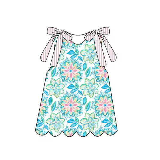 Tropical flowers Dress (preorder) ETA June 8 (Part of Sibling set)