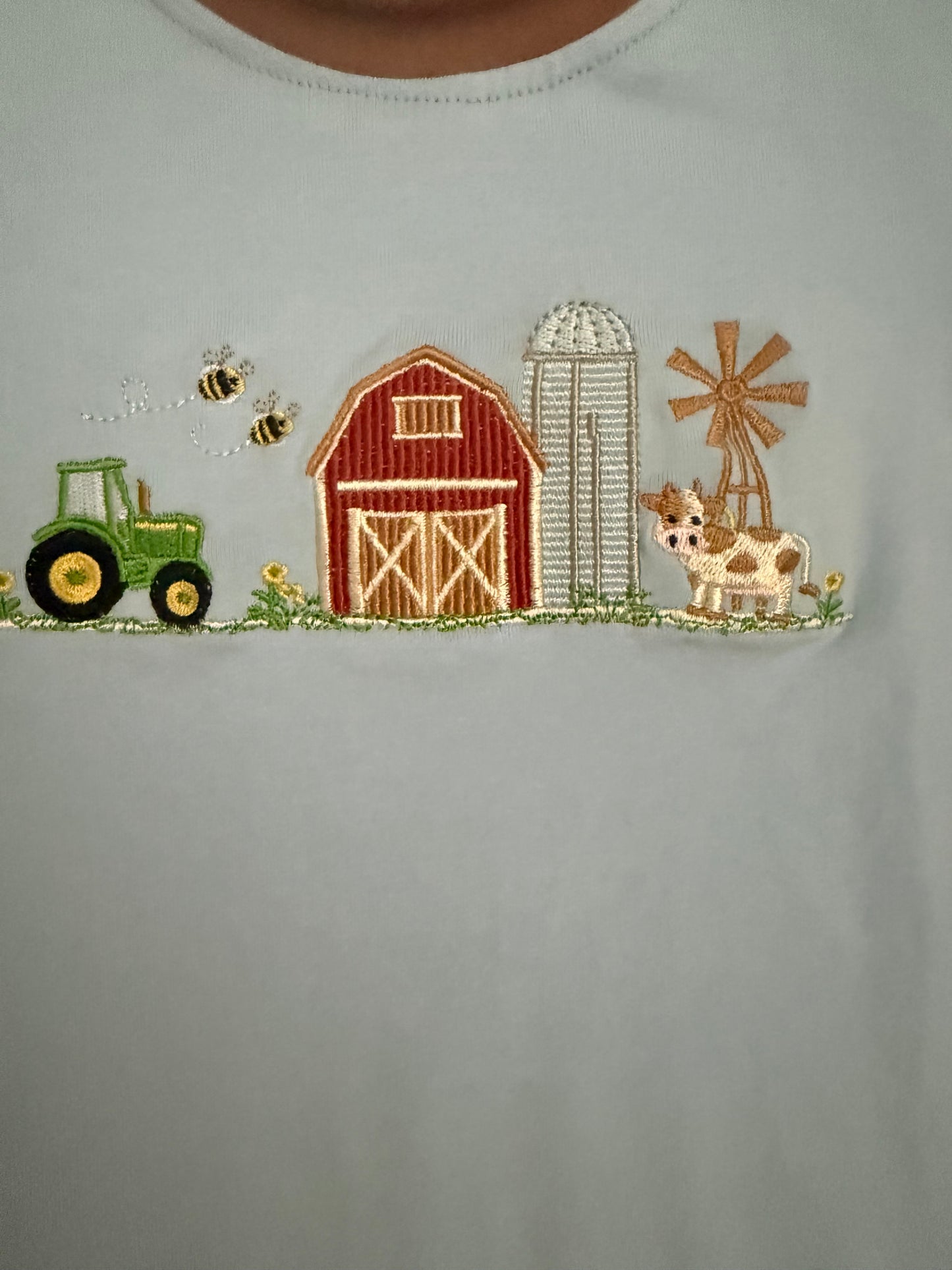 Farm Friends embroidered pant set