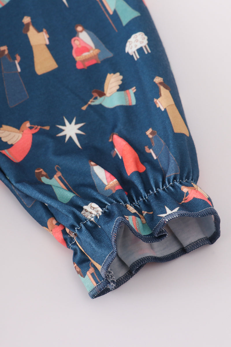 Long sleeve nativity theme dress