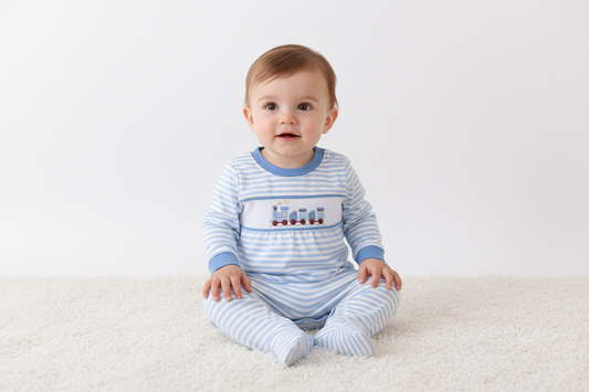 Train romper long sleeve