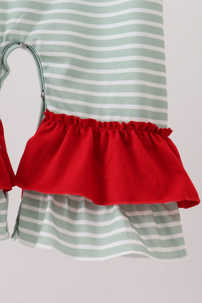 Ruffled farm animal Christmas romper