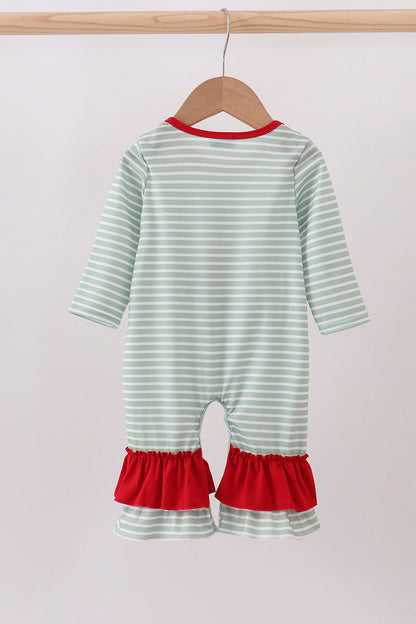 Ruffled farm animal Christmas romper