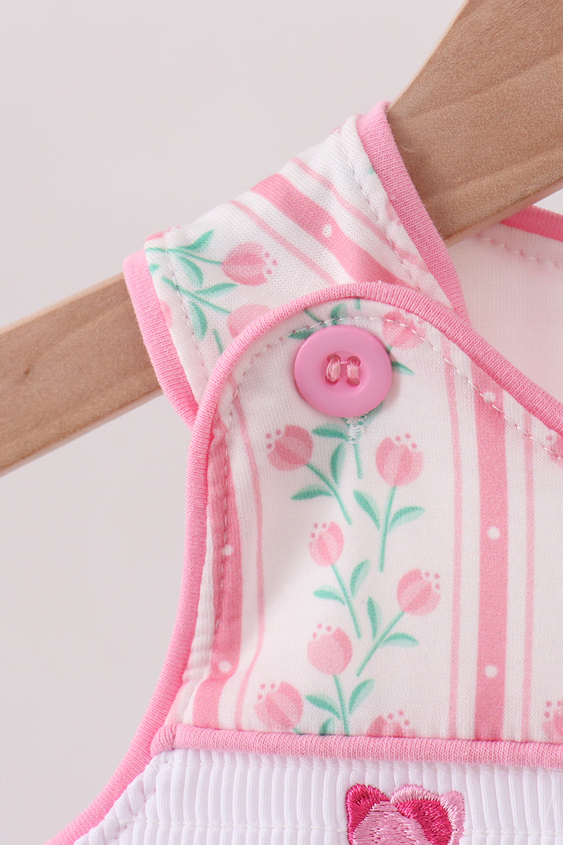 Smocked ruffle tulip romper