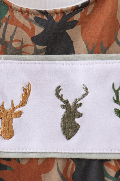 Camouflage deer antler embroidery jonjon