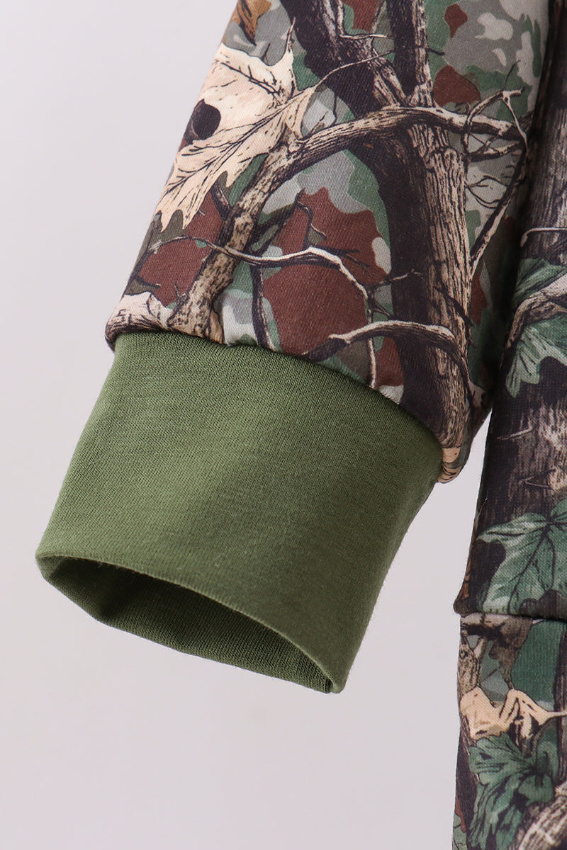 Camouflage duck embroidery pullover