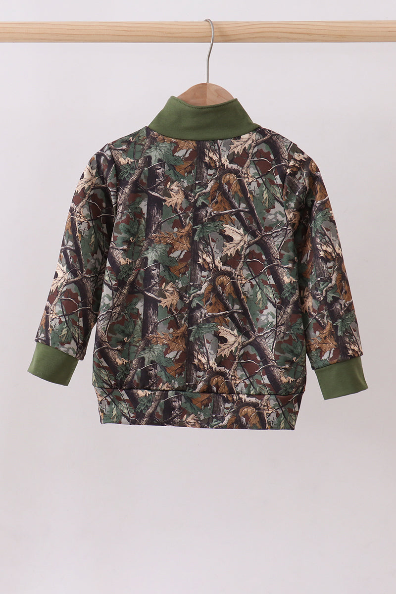 Camouflage duck embroidery pullover