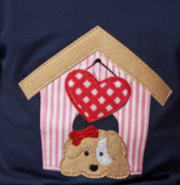 valentine doghouse ruffle pant set