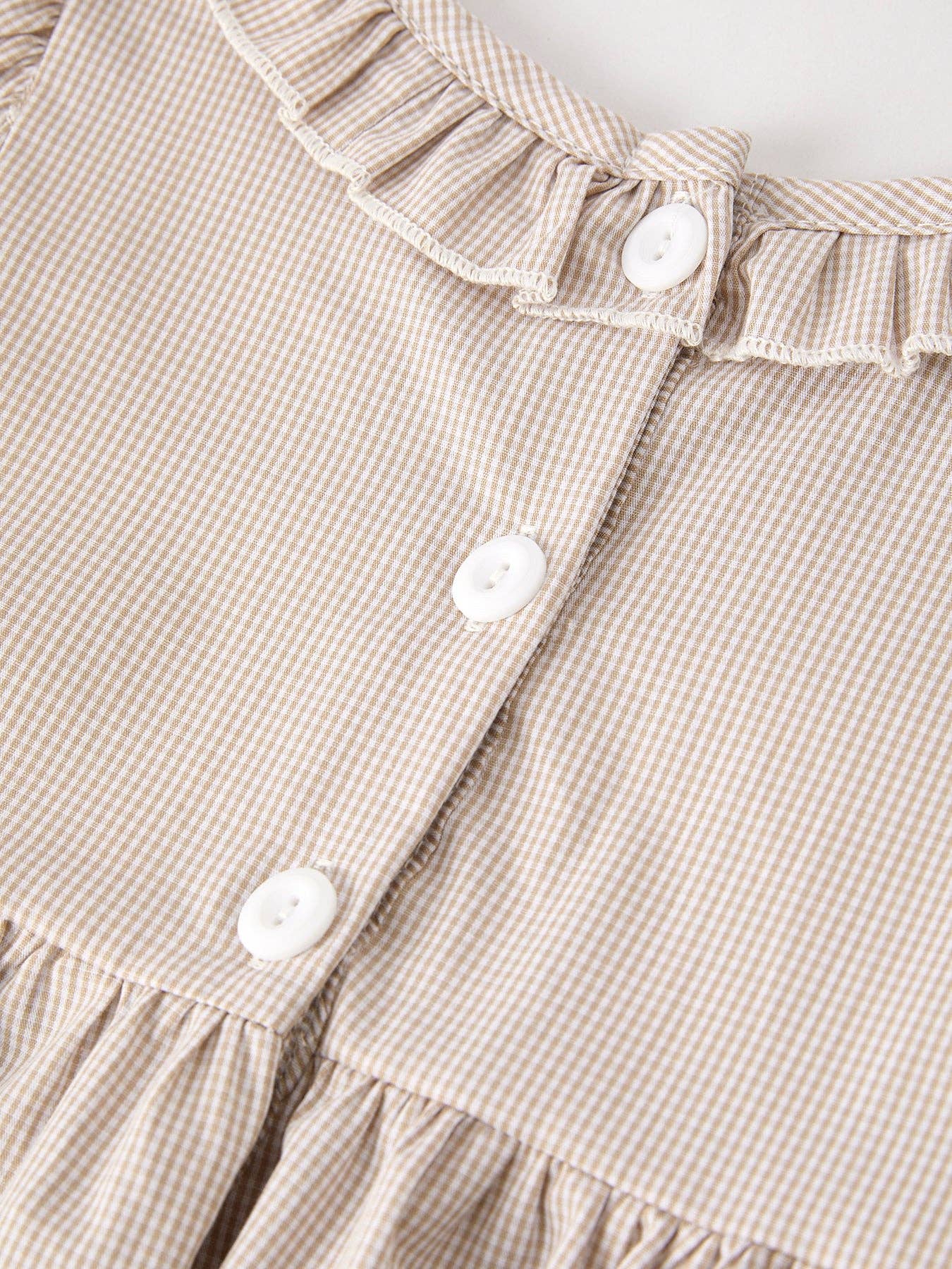 Halloween & Thanksgiving Pumpkin Embroidery Smock Plaid Girls Dress