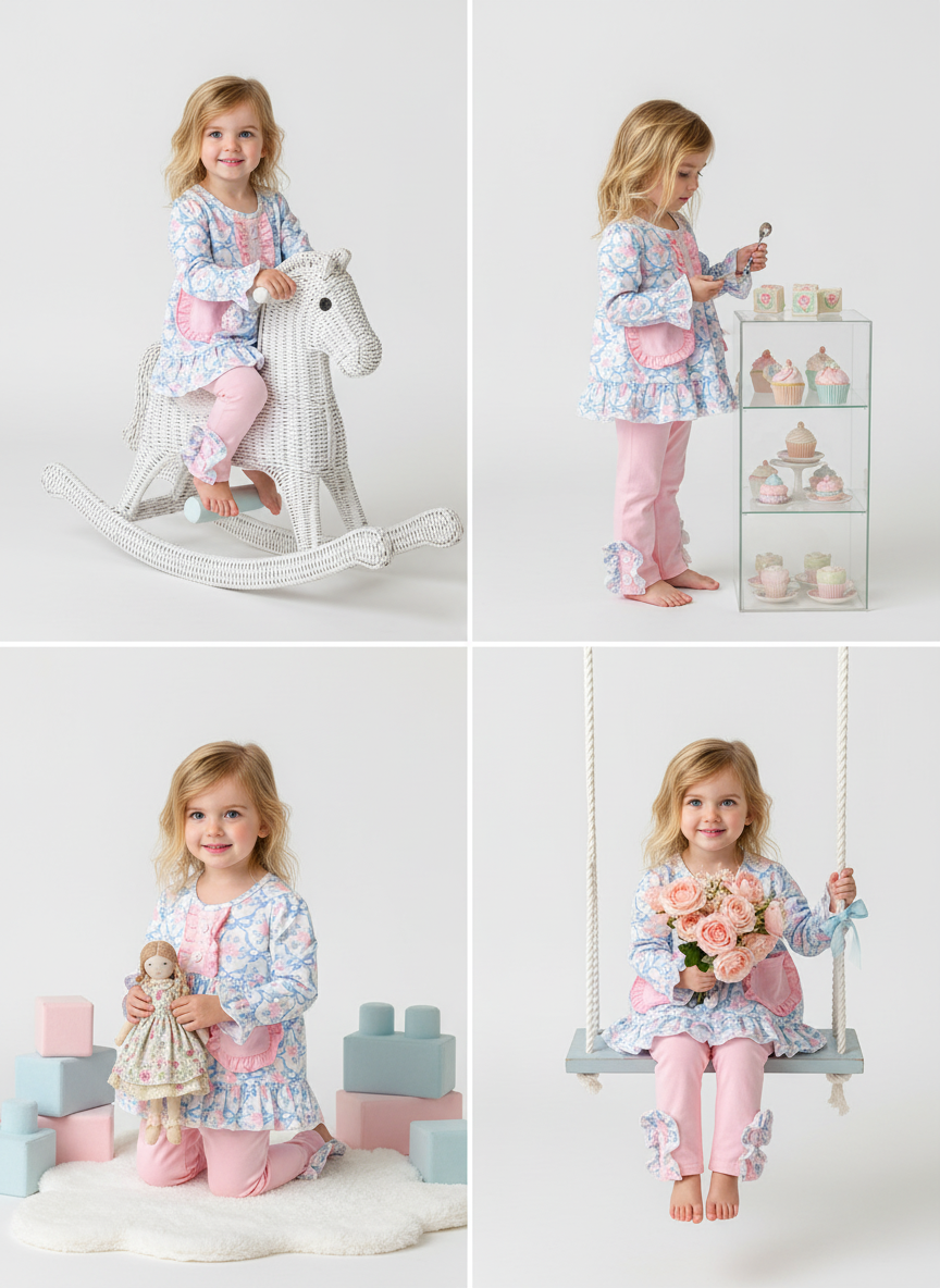 Ruffles and bows pant set