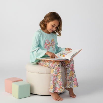 Garden bloom bell sleeve pant set