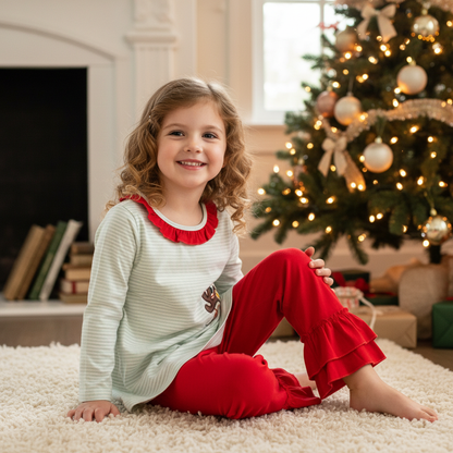Reindeer ruffles Christmas set