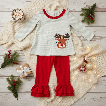 Reindeer ruffles Christmas set
