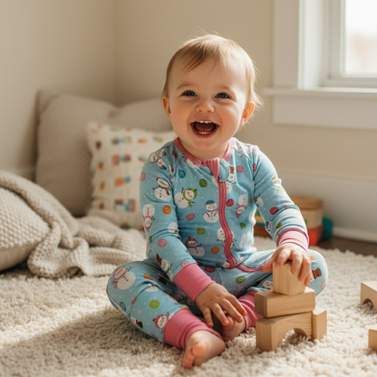 Snowman bamboo zippie