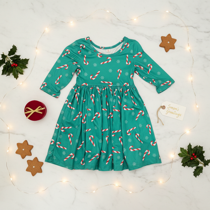 Candy Cane twirl dress