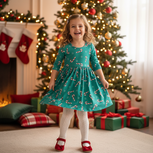 Candy Cane twirl dress