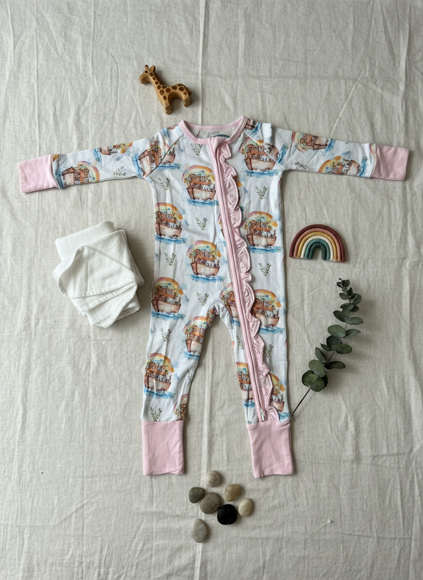 Noah's ark ruffle Zippie
