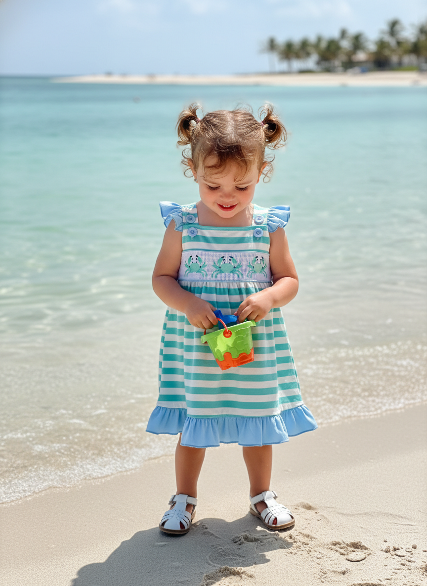 Smocked crab dress