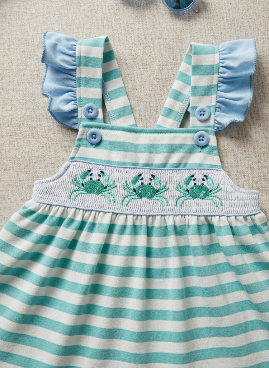 Smocked crab dress