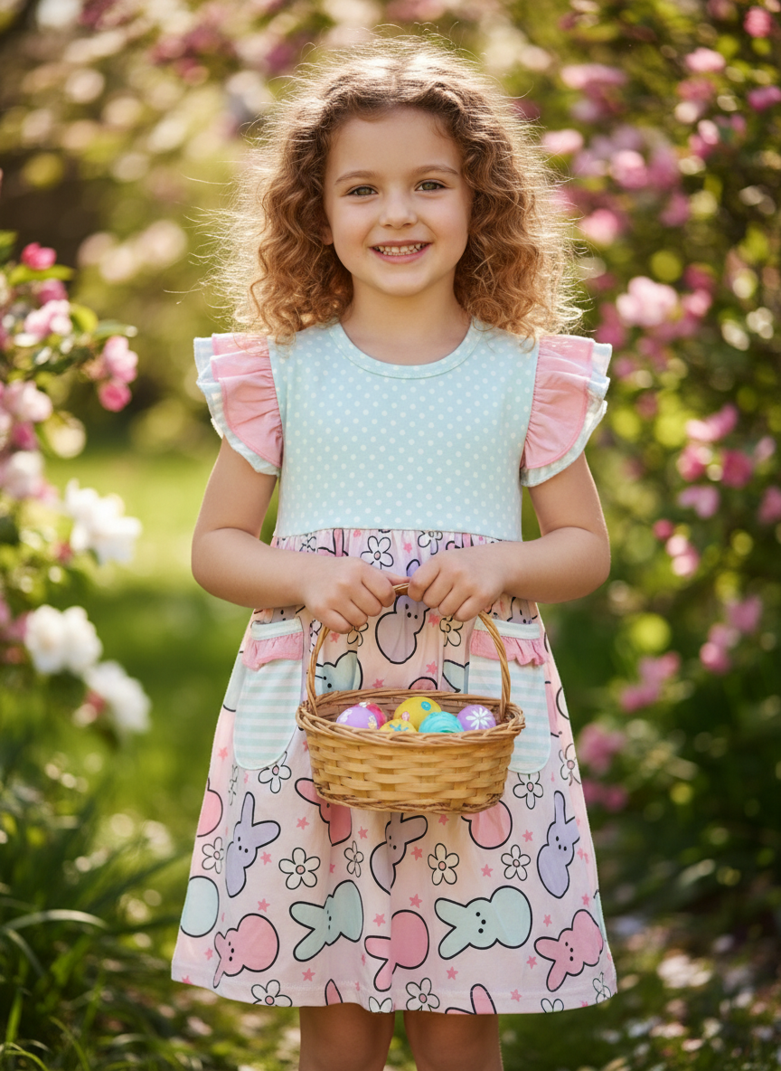 Bunny blossoms flutter dress