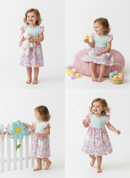 Bunny blossoms flutter dress
