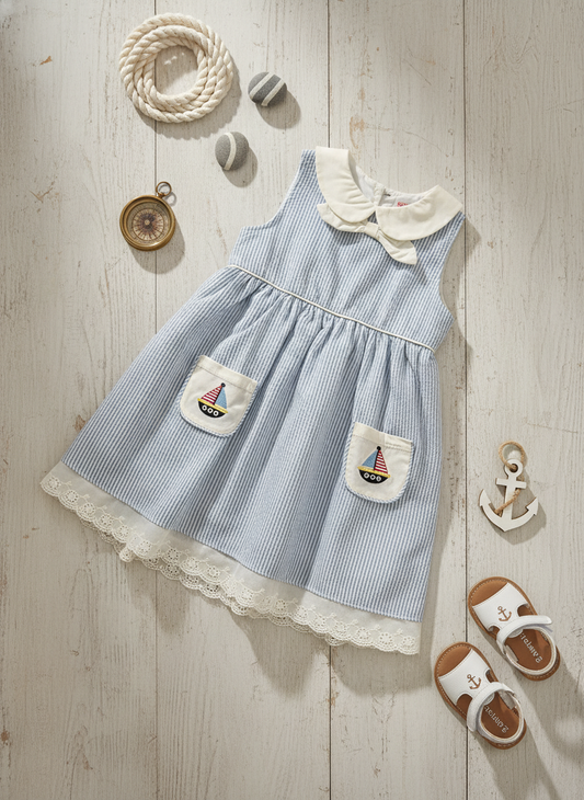 Sail away seersucker dress