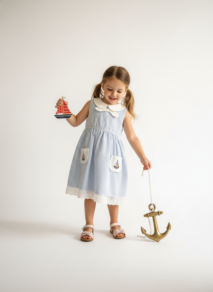 Sail away seersucker dress