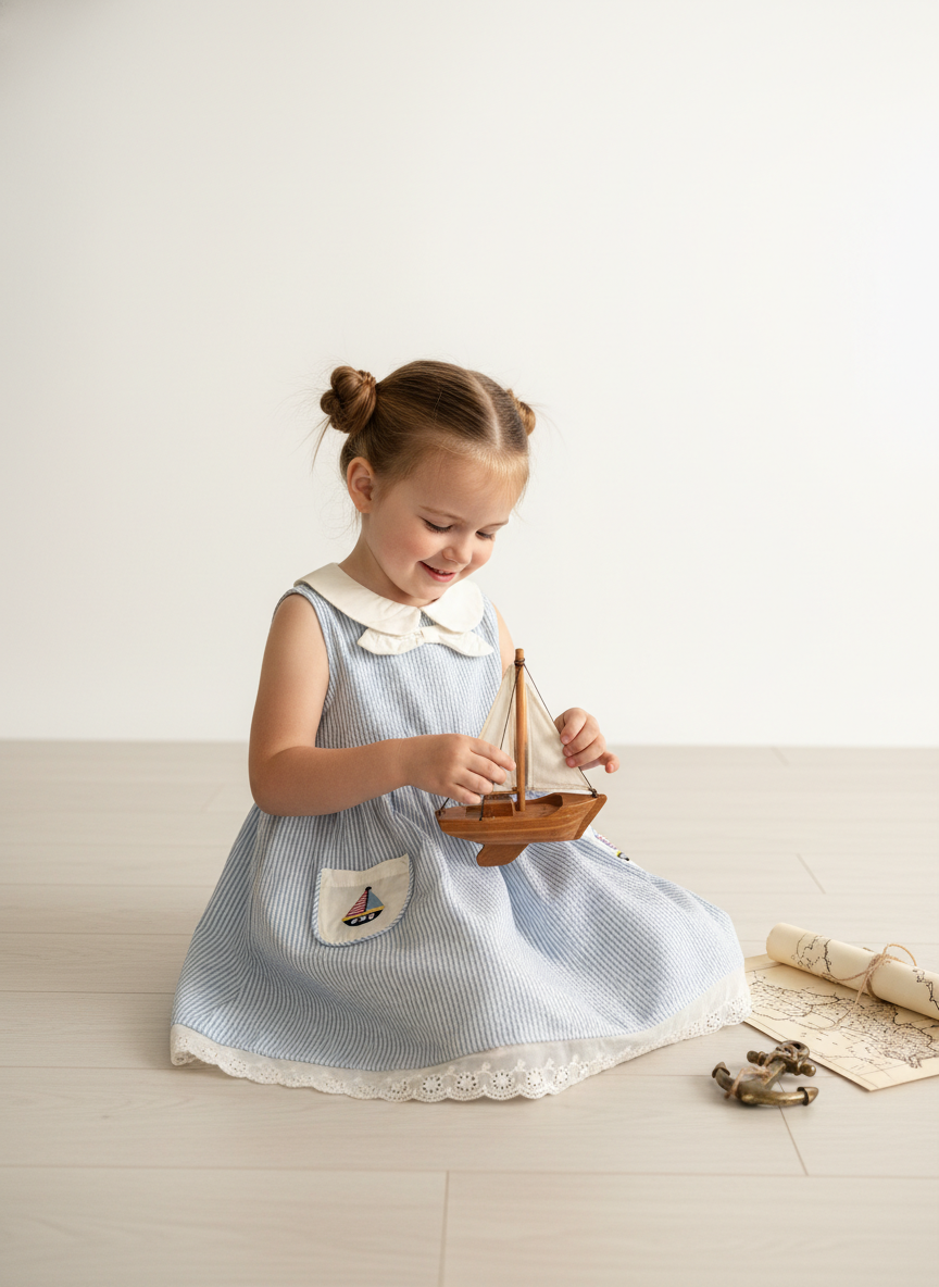 Sail away seersucker dress