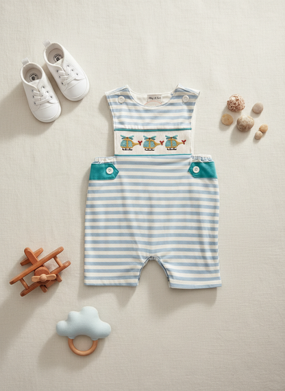 Helicopter Stripe Jonjon Romper