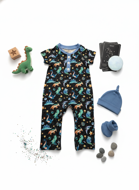 Pete and Lucy  dino romper