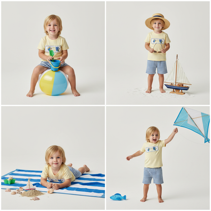 Beach ball boy short set. ETA (mid April)