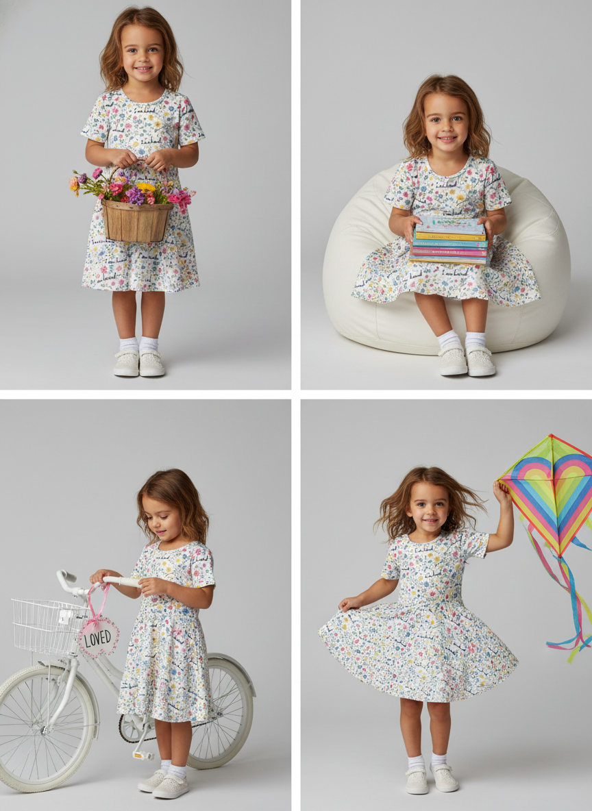 I am loved Cotton Twirl Dress