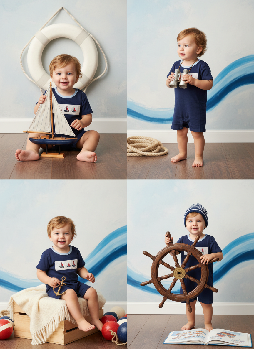 Nautical Dreams baby romper