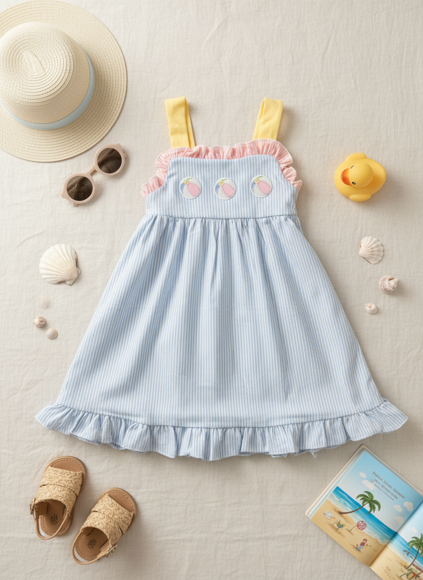 Beach ball color block sundress