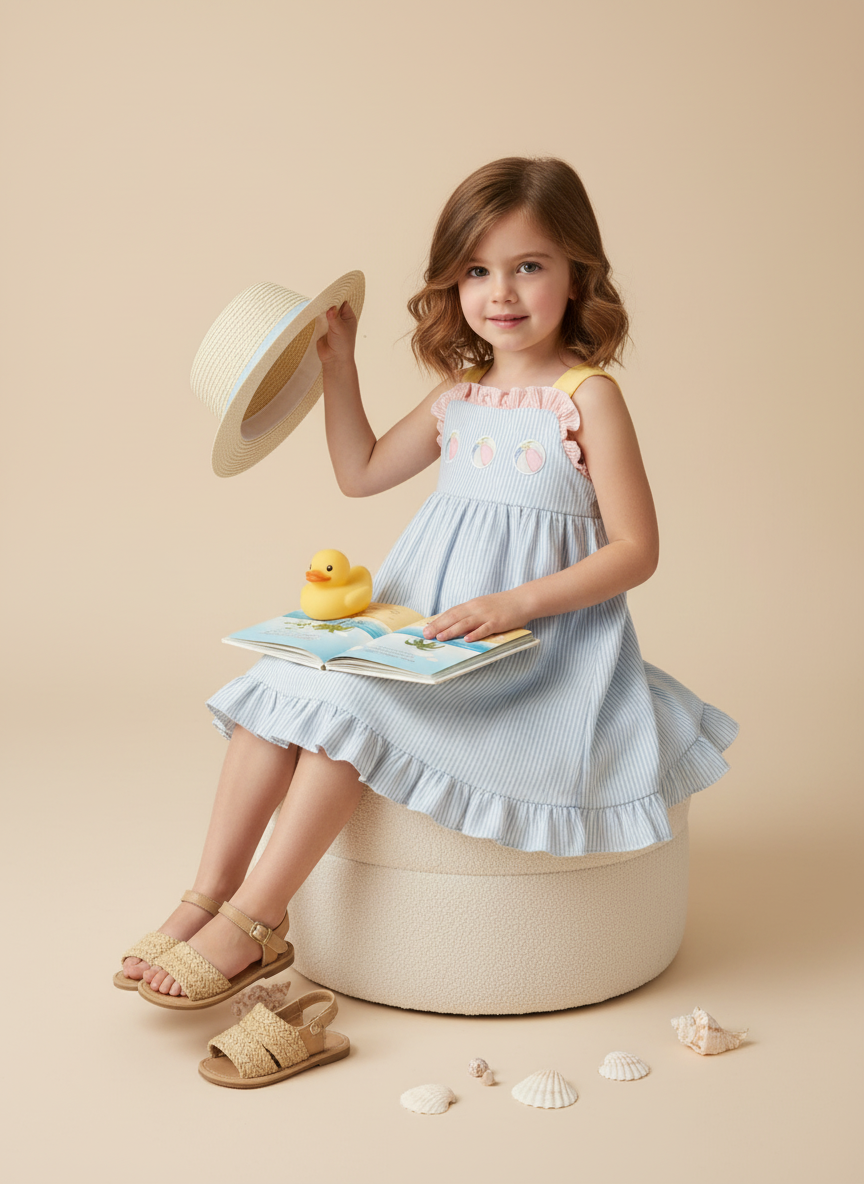 Beach ball color block sundress