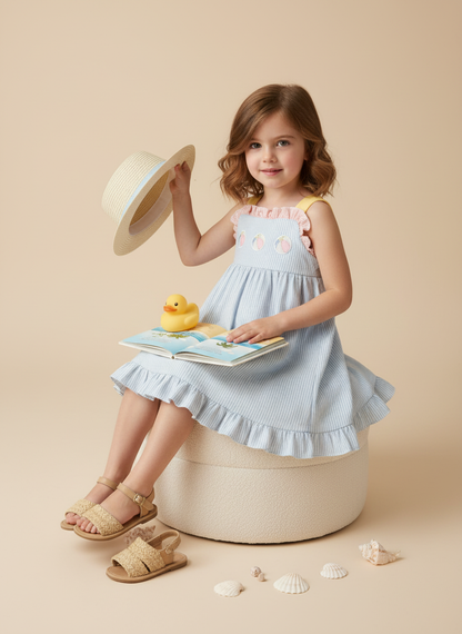 Beach ball color block sundress